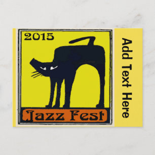 Jazz fest Black Cat 2015 Postkarte