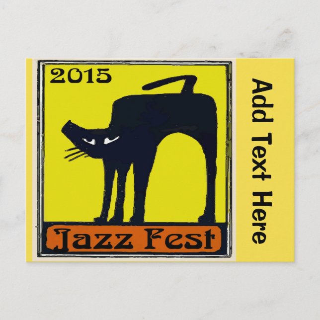 Jazz fest Black Cat 2015 Postkarte (Vorderseite)