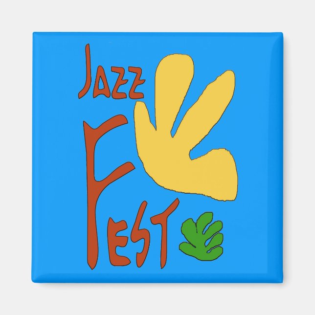 Jazz Fest Blätter 1 Magnet (Vorne)