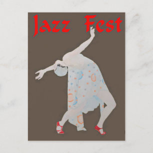 Jazz Fest Dancer 3 Postkarte