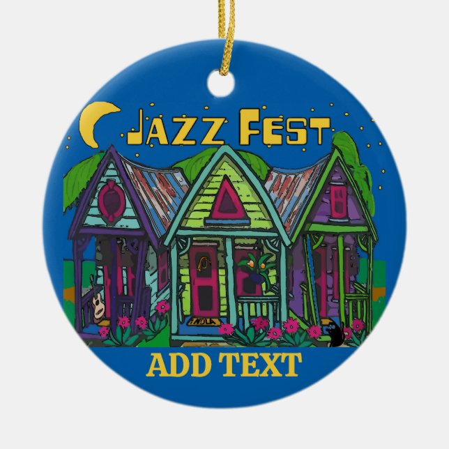 Jazz Fest Houses Keramik Ornament (Vorne)