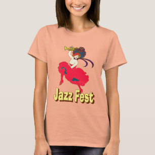 Jazz Fest Lady mit Horn T-Shirt