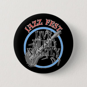 Jazz fest Live Music Black Button