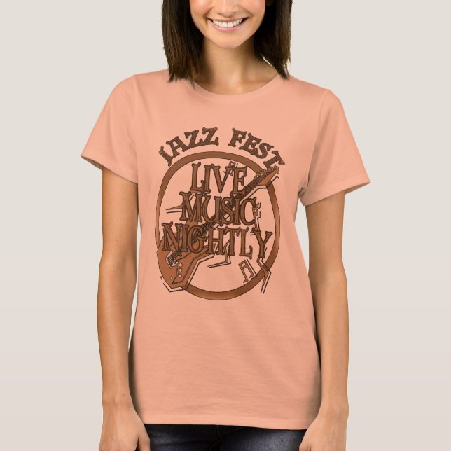Jazz fest Live Music Sepia T-Shirt (Vorderseite)