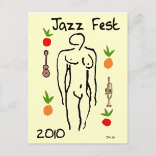 Jazz Fest Matisse Style Postkarte