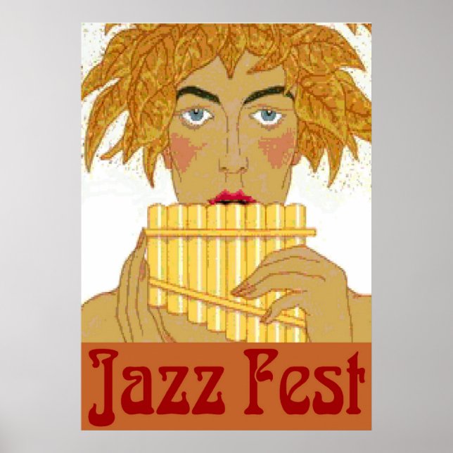Jazz Fest Pan auf Flute Poster (Vorne)