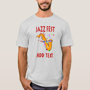 Jazz Fest Sax, Name hinzufügen T-Shirt
