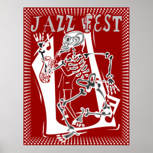 Jazz Fest Skeleton 2011 Poster