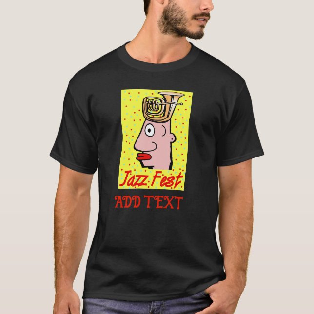 Jazz Fest Tuba Head T - Shirt (Vorderseite)