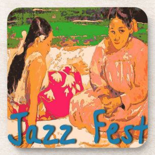 Jazz Festival Women on Blanket Getränkeuntersetzer