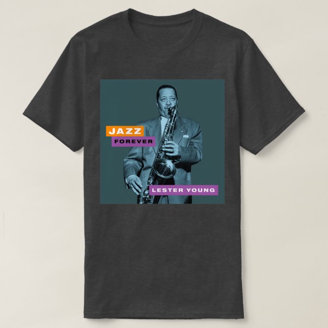 Jazz Forever Lester Young T-Shirt (Design vorne)