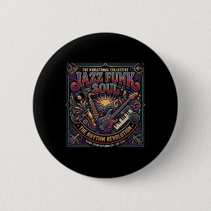 Jazz Funk Soul Musik Retro-Vibe-Rhythmus-Revolutio Button