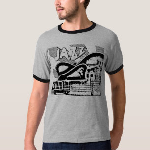 Jazz-Gitarre: Löcher der T-Shirt