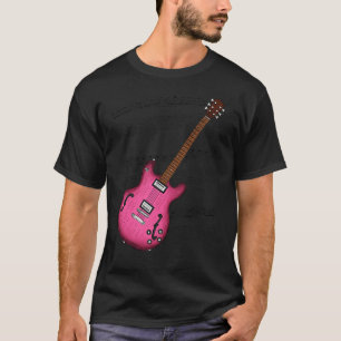 Jazz Gitarrenmusik Partitur Weibliche Gitarristin T-Shirt