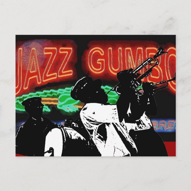 Jazz Gumbo Brass Band Postkarte (Vorderseite)