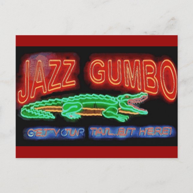 Jazz Gumbo Postkarte (Vorderseite)