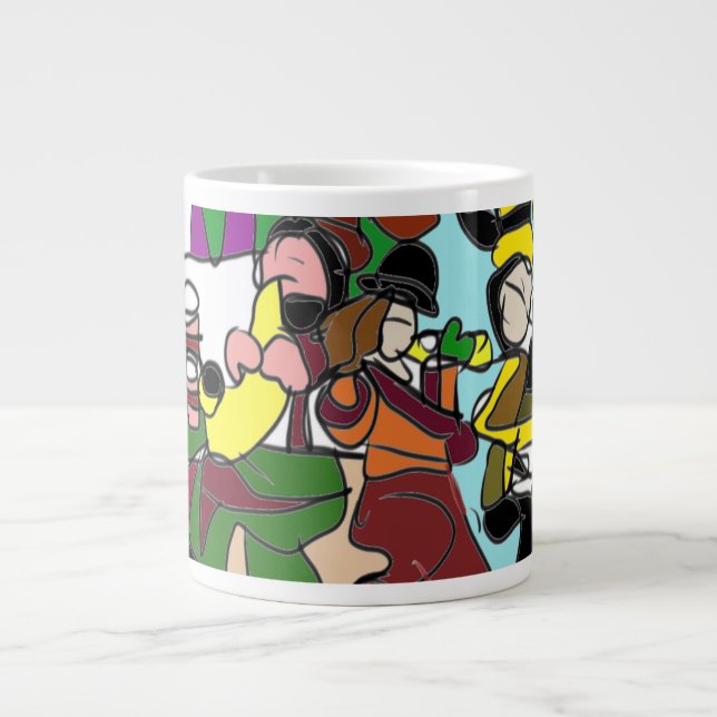 Jazz Herbstkaffee Jumbo-Tasse (Vorderseite)