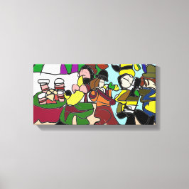 Jazz Herbstkaffee Leinwanddruck