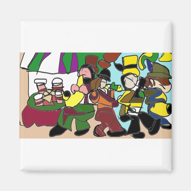 Jazz Herbstkaffee Magnet (Vorne)