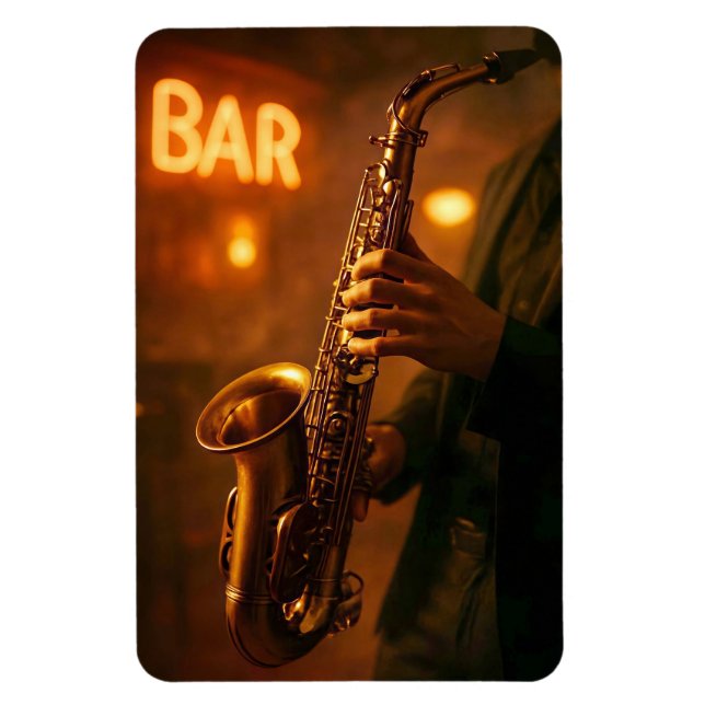 Jazz im Barlicht Magnet (Vertikal)
