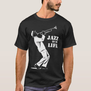 Jazz Ist Mein Leben Trompeter Jazz Fan Soul T-Shirt