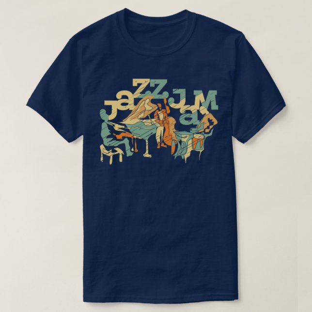 Jazz Jam Jazz Trio Moderner Jazz T-Shirt (Design vorne)