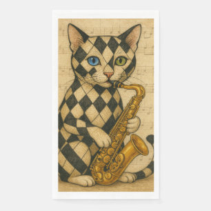 Jazz-Katze Serviette