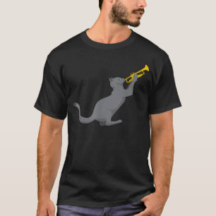 Jazz-Katze Trompete Lustige Katze Musiker Süßes Ti T-Shirt