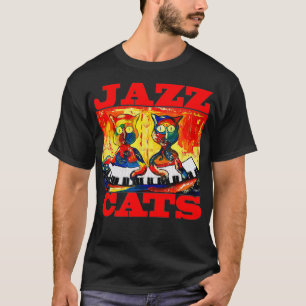 Jazz Katzen für Cat Lover Katze Klavier Niedlich s T-Shirt
