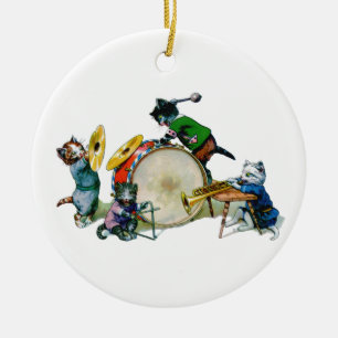 Jazz-Katzen Keramikornament
