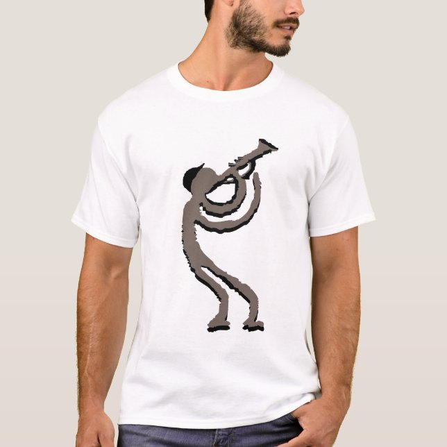Jazz Kokopelli Trumpet T-Shirt (Vorderseite)