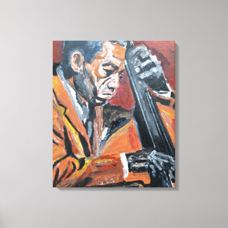 Jazz-Kontrabassist Neo-Expressionist Leinwanddruck