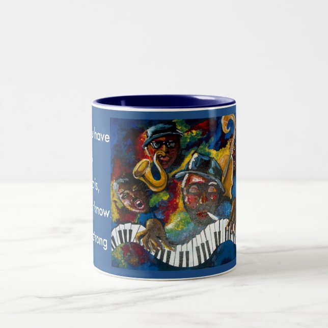 Jazz-Kunstarbeit Kaffee-Tasse Zweifarbige Tasse (Mittel)