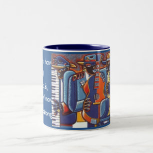 Jazz-Kunstarbeit Kaffee-Tasse Zweifarbige Tasse