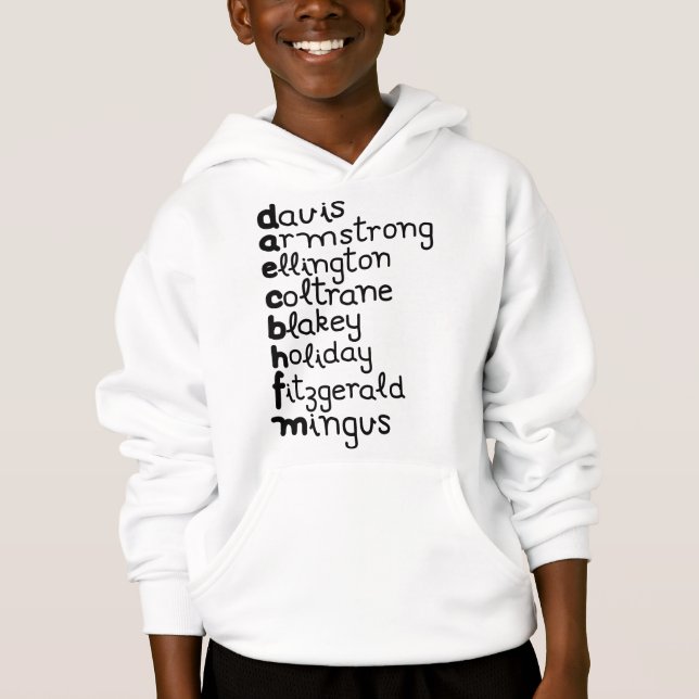 Jazz-Legenden Hoodie (Vorderseite)