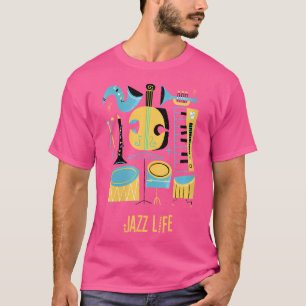 Jazz Life - Vintage Jazzmusik - Retro Mitte des Ja T-Shirt