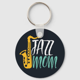 Jazz Mama Cool Vintag Saxophone Spielermutter Schlüsselanhänger