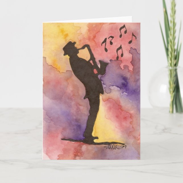 Jazz Man Karte (Vorderseite)