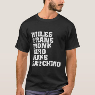Jazz Miles Coltrane Parker Ellington L T-Shirt