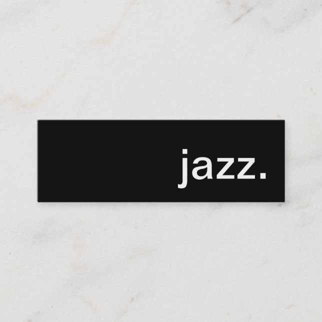 Jazz Mini Visitenkarte (Vorderseite)