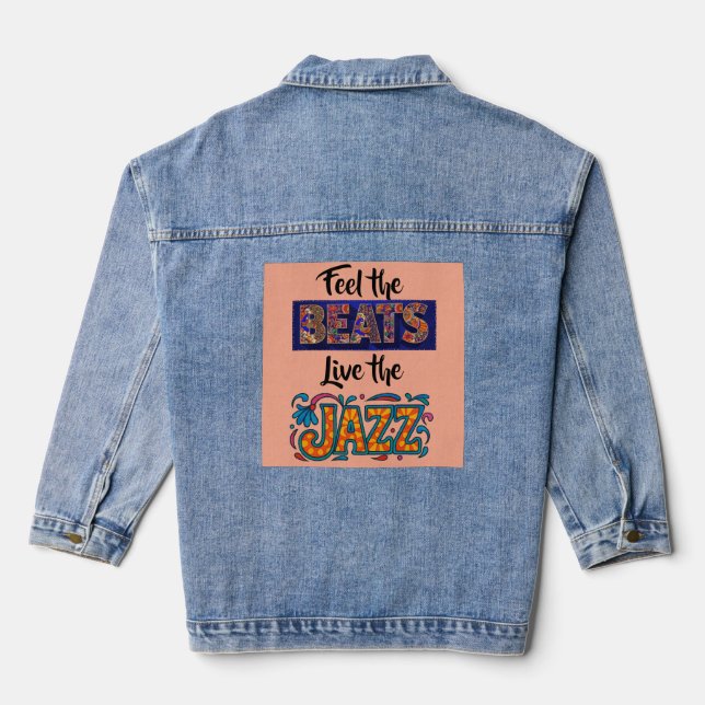 Jazz music lover jeansjacke (Rückseite)