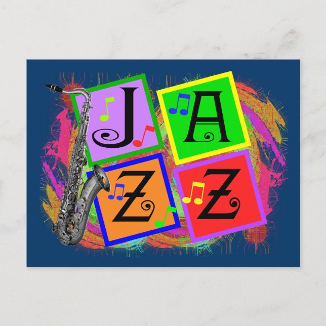 Jazz Music Lovers - Geschenke Postkarte (Vorderseite)