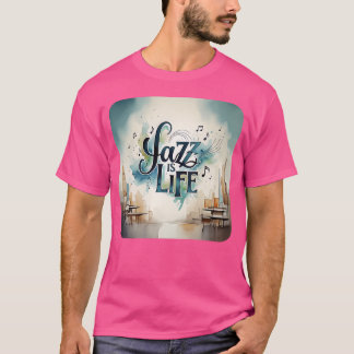 Jazz Music Sax Saxophon Trumpet Piano Bass Drums T-Shirt