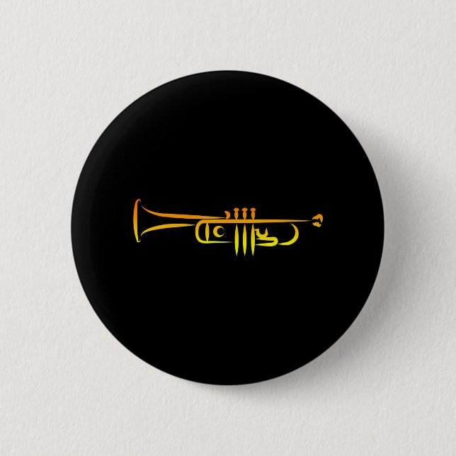 Jazz Music Trumpeter Musician Trumpet Button (Vorderseite)