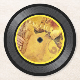Jazz Music Vinyl Record Round Paper Untersetzer