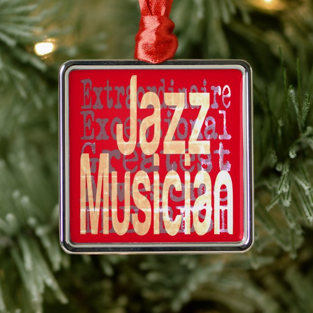 Jazz Musician Extraordinaire Ornament Aus Metall (Baum)