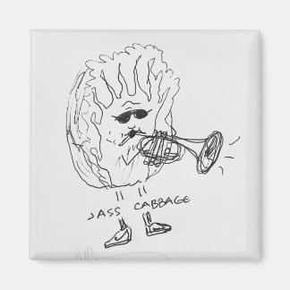 Jazz Musician Jazz Cabbage Kühlschrankmagnet Magnet