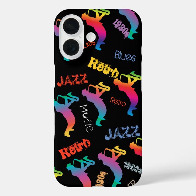 Jazz Musicians Retro Blues Music POP ART Case-Mate iPhone Hülle (Rückseite)