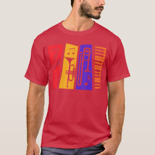 Jazz-Musik-Instrumente für Jazz-Liebhaber Spieler T-Shirt