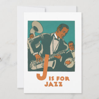 Jazz-Musik Vintage-Kunst-Grußkarte Feiertagskarte